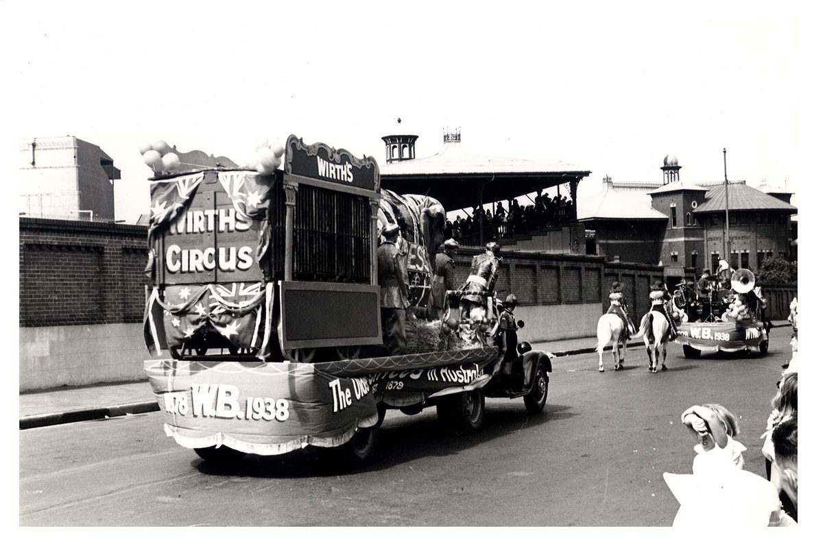 Wirths Circus float- “Australia's March to Nationhood” Australian 150th Anniversary Celebration, Moore Park (1938)
