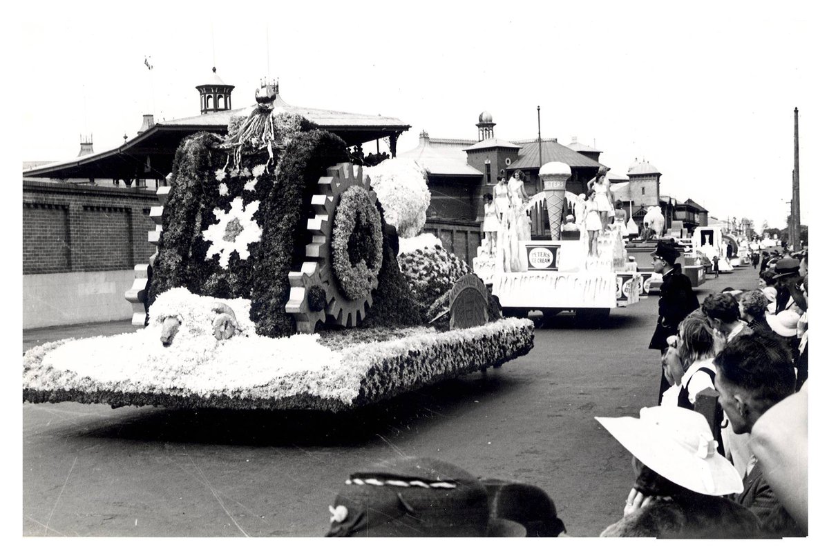 Merino Sheep Wool Industry float- “Australia's March to Nationhood” Australian 150th Anniversary, Moore Park (1938)