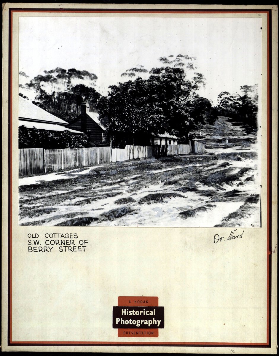 38. Old Cottages - S.W. Corner of Berry Street, Sydney (1880)