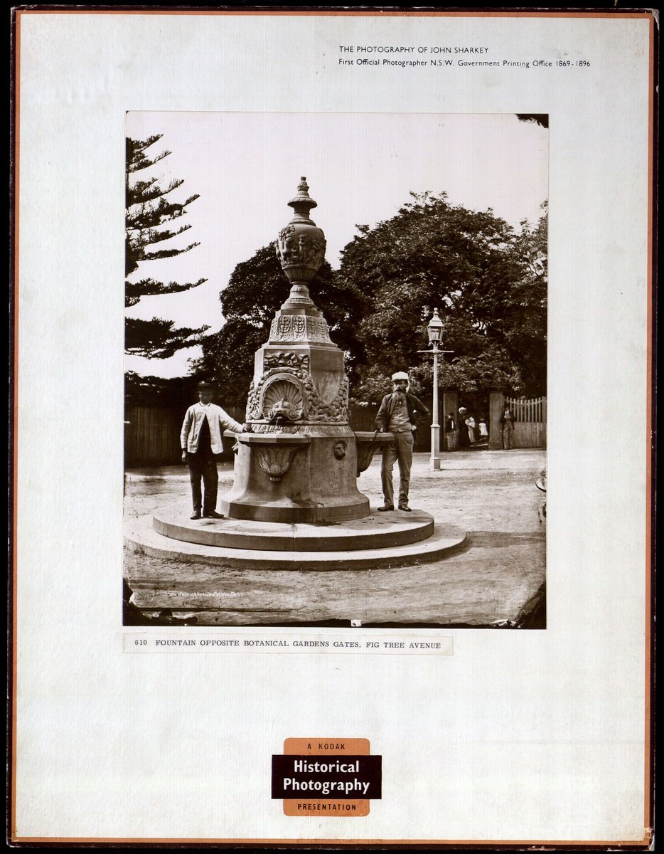 610. Fountain Opposite the Botanical Gardens Gates, Fig Tree Avenue (Dated Feb. 1871) John Sharkey, Sydney city centre