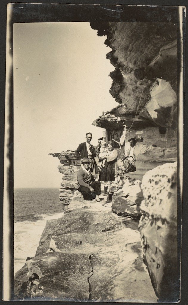 Approach to cave dwellers house near Kernell (ie. Kurnell), New South Wales, 1930s