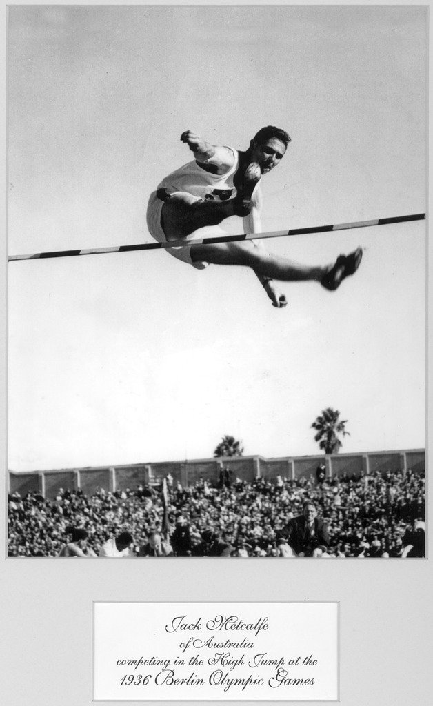 The Commonwealth Olympic Games 1938, Jack Metcalfe, qualifying for the final of the high jump, Sydney