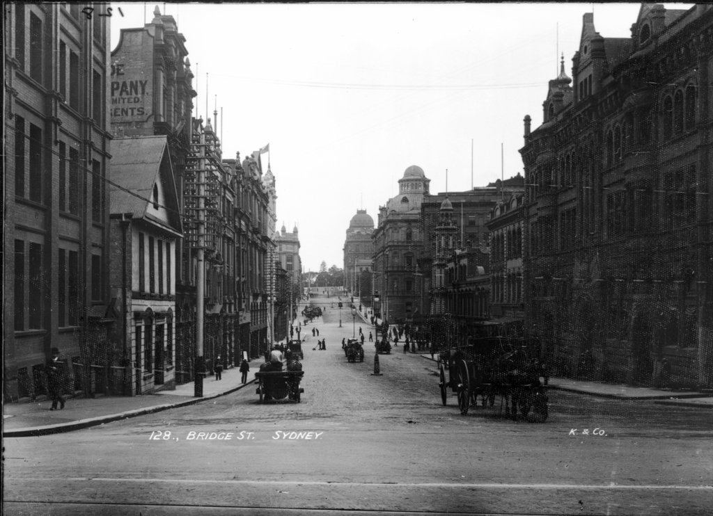 Bridge Street, Sydney from The Powerhouse Museum Collection, Sydney city centre (c. 1900)
