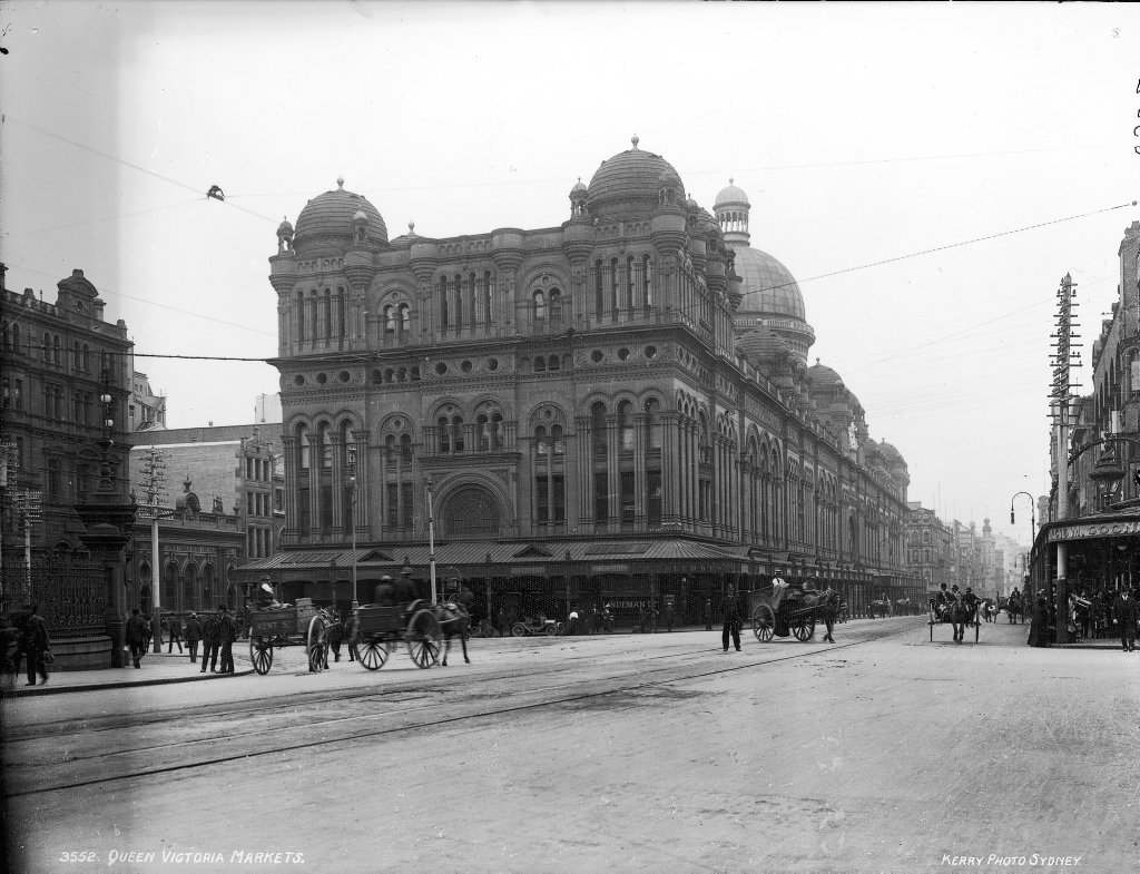 Queen Victorian Markets (now Queen Victoria Building), Sydney from The Powerhouse Museum Collection, Sydney city centre (c. 1900)