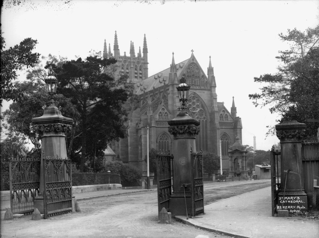 St Mary's Cathedral from The Powerhouse Museum Collection, Sydney city centre (c. 1900)