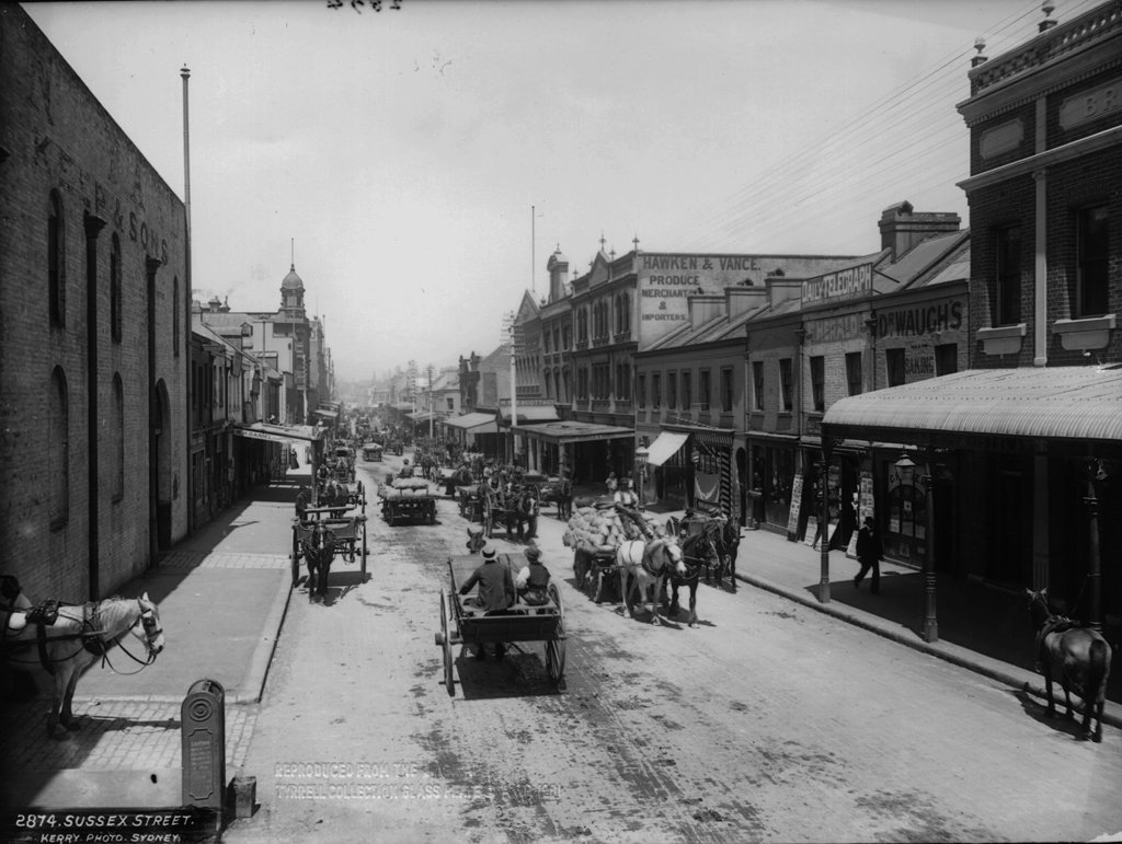 Sussex Street, Sydney from The Powerhouse Museum Collection, Sydney city centre (c. 1900)