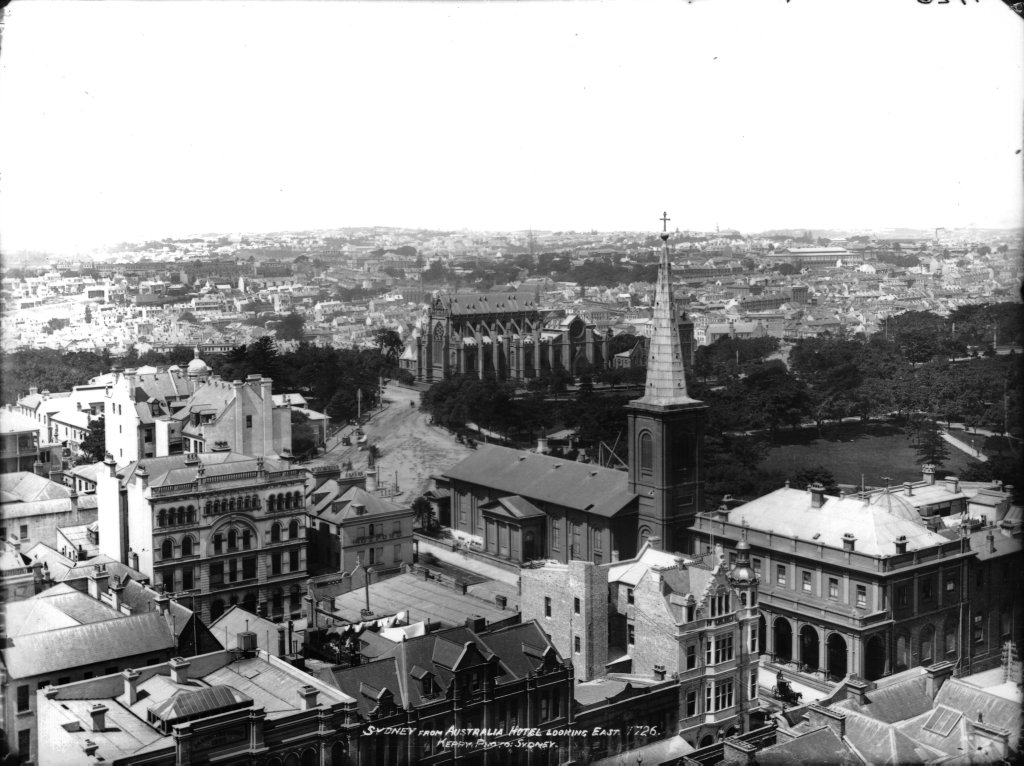 Sydney from Australia Hotel looking east from The Powerhouse Museum Collection (c. 1900)