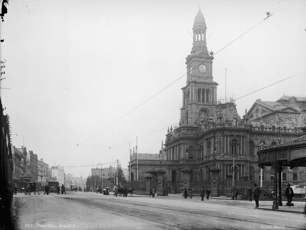 Town Hall, Sydney from The Powerhouse Museum Collection, Sydney city centre (c. 1900)