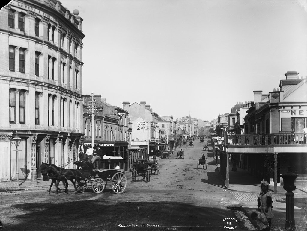 William Street, Sydney from The Powerhouse Museum Collection, Sydney city centre (c. 1900)