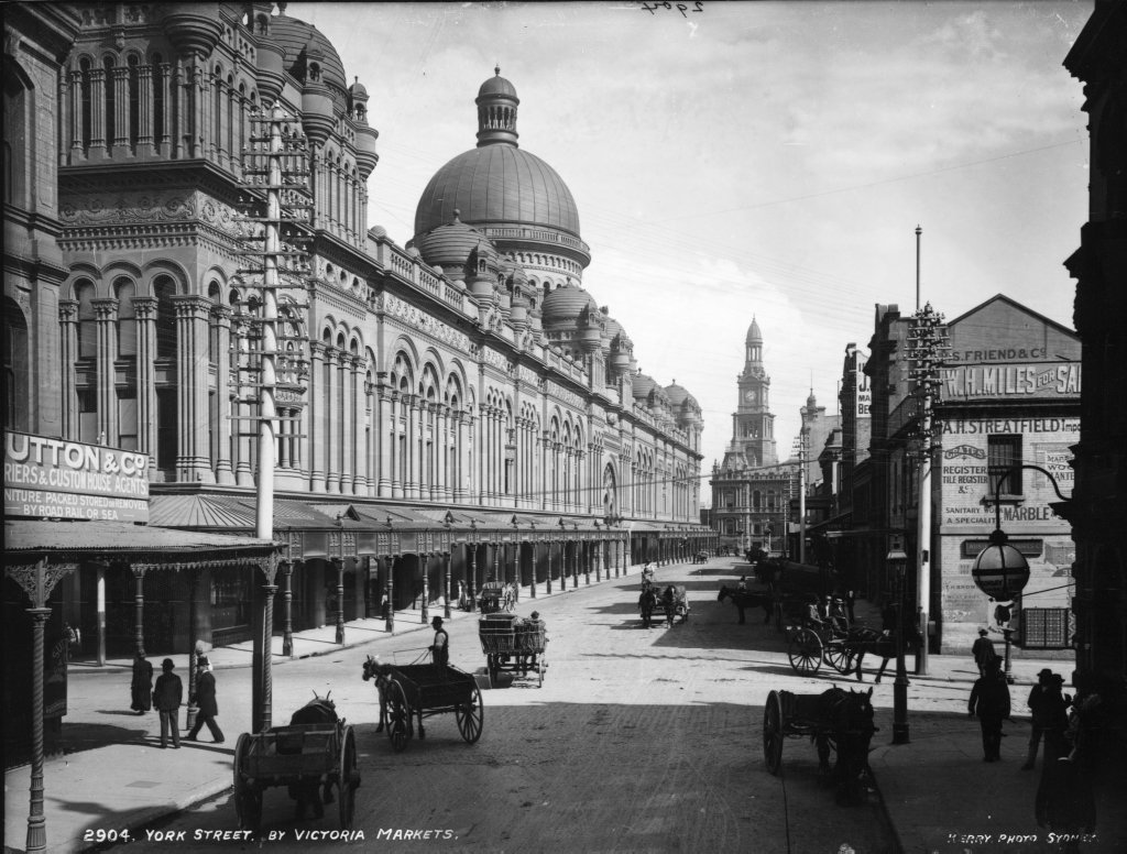 York Street by Victoria Markets from The Powerhouse Museum Collection, Sydney city centre (c. 1900)