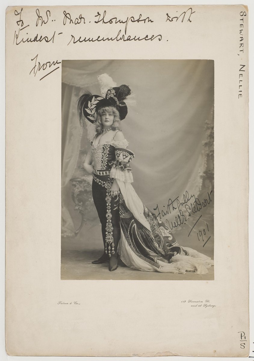 Miss Nellie Stewart, as Prince Charming in Cinderella, 1901 - Talma & Co., 119 Swanston St. (Melb.) and at Sydney