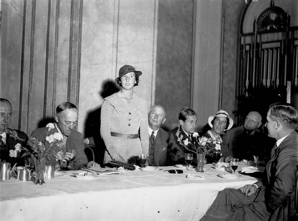 Reception for the English Tennis Team, Australia Hotel, Sydney, 19 November 1934 - photographer Sam Hood