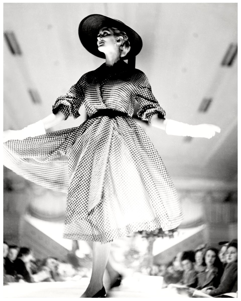 Carmen Dell'Orifice, David Jones' American Fashion Parade, Sydney, 1950 - photographer Geoffrey Lee, Sydney city centre
