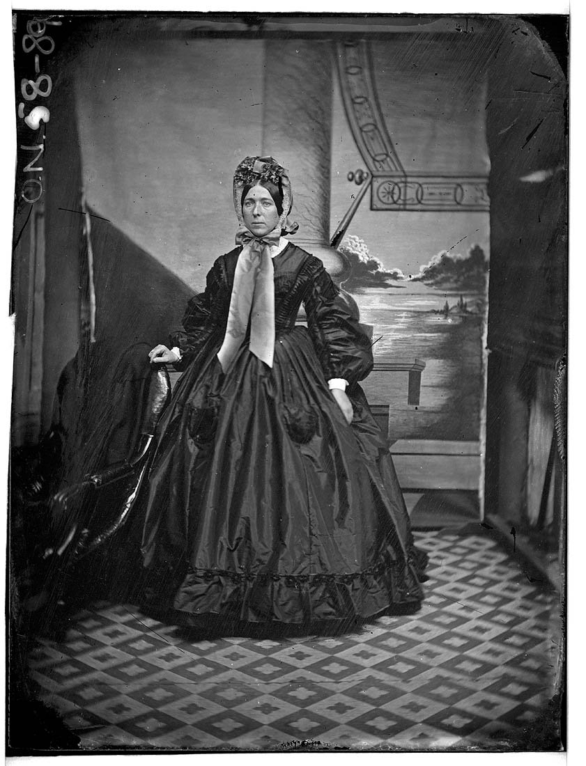 Fashionable lady, ca. 1865 - photographer Henry William Burgin II, Parramatta (c. 1865)