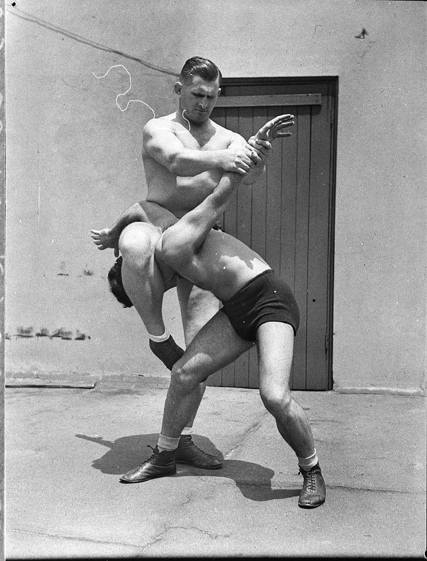 Wrestler, McCreadie (taken for Leichhardt Stadium), 1937 - photographer Sam Hood
