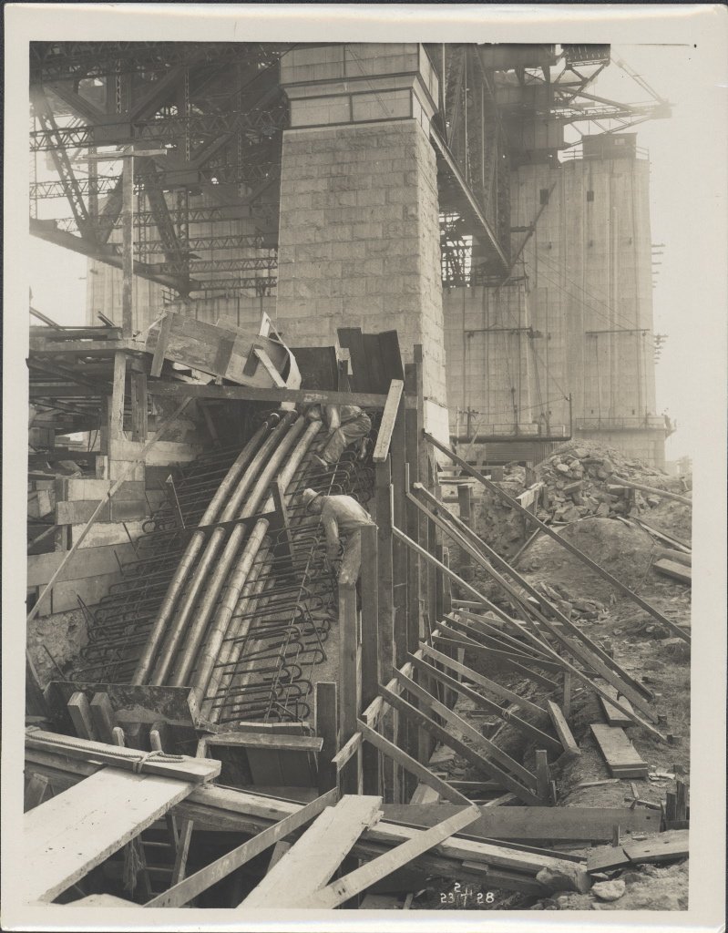 Milsons Point cable tunnel, Sydney Harbour Bridge, 1928