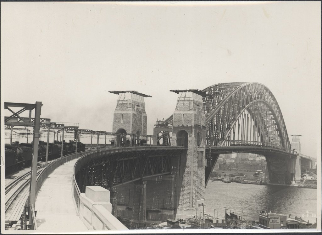 Stress testing on northern approach to Sydney Harbour Bridge, 1932