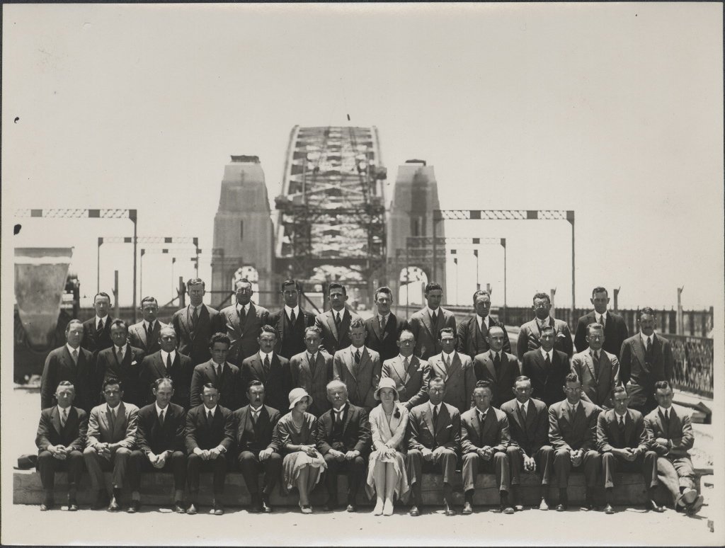 Technical staff of the Public Works Department, Sydney Harbour Bridge, 1932