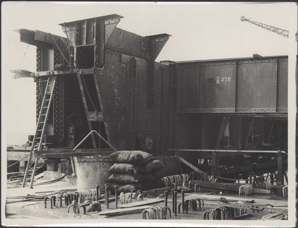 Steel work used on Harbour Bridge, 1932, Sydney Harbour
