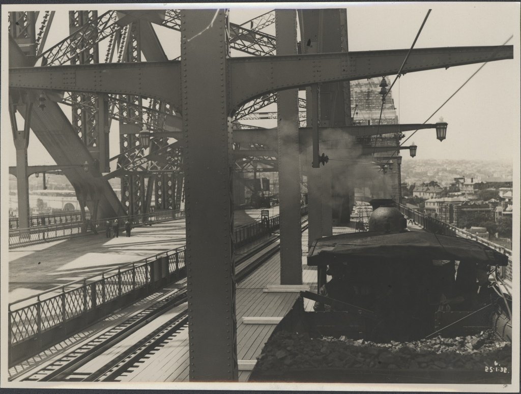 Carriageway electrical wiring on the Harbour Bridge, 1932, Sydney Harbour