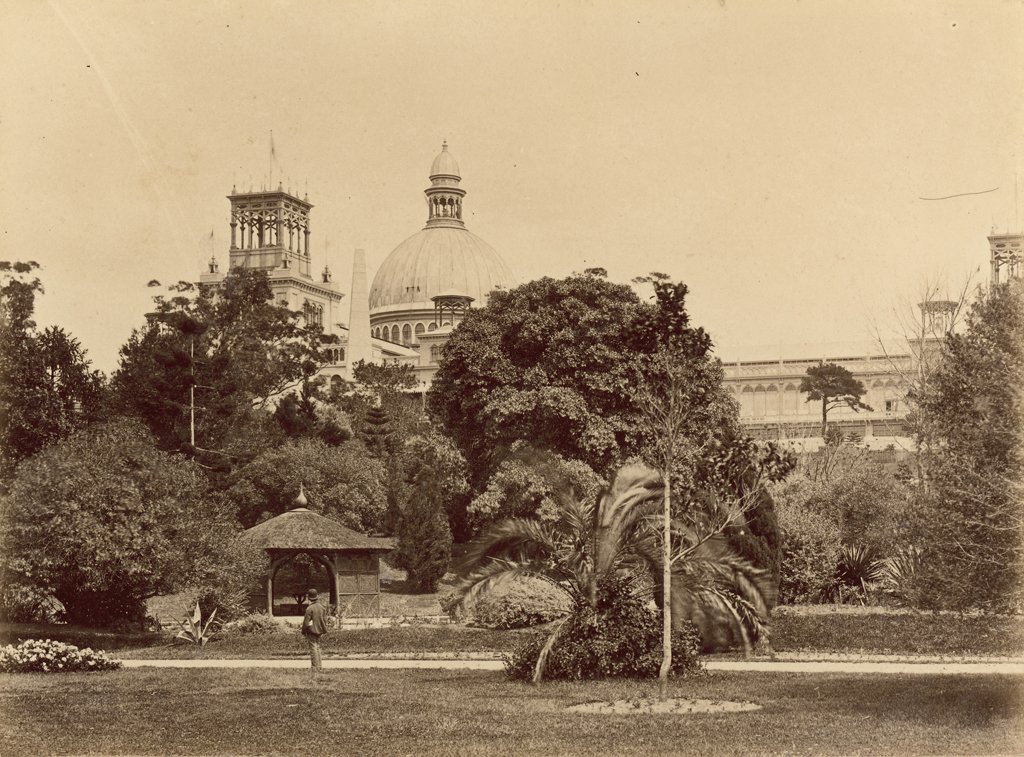 The Garden Palace- view from the Botanic Gardens, Sydney city centre (c. 1991)
