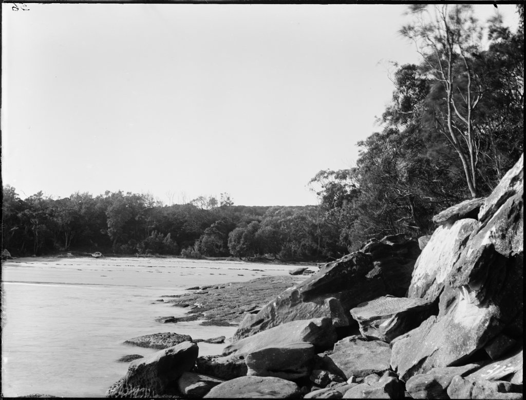 River scene with possibly snow on rocks, Sydney (1900)