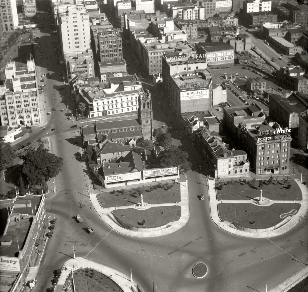 St.Phillips Church York Street - 31 Aug 1937, Sydney city centre