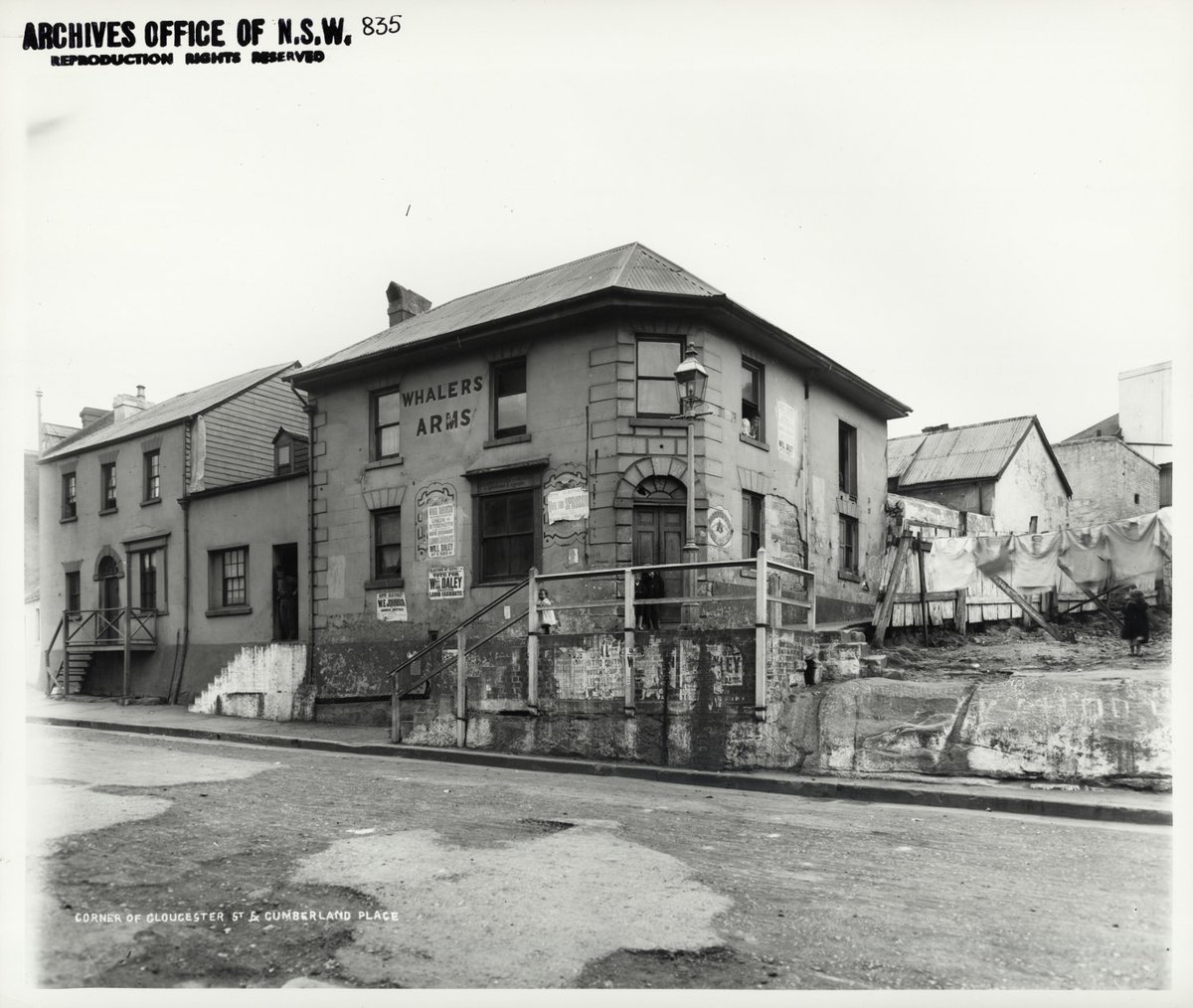 The Whalers Arms Hotel, corner of Gloucester Street and Cumberland Place, The Rocks (NSW) (c. 1901)