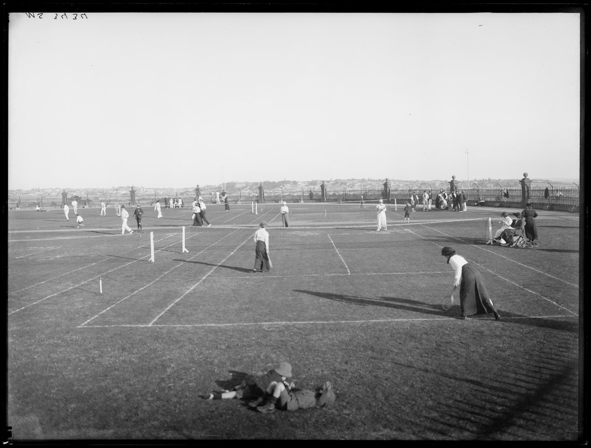 Tennis courts in reserve, Centennial Park, Moore Park (c. 1915)