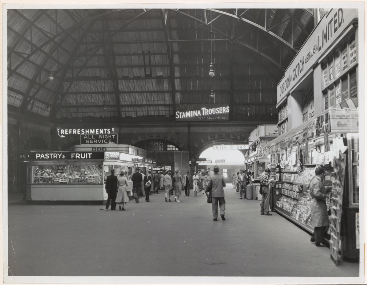 Interior Central Railway station concourse, Sydney, Haymarket (c. 1958)