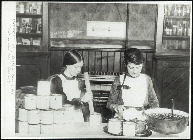 Fort Street Public School - (making jam), c. 1916