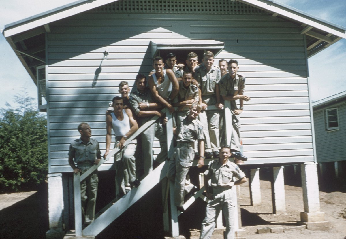 National Servicemen outside their barracks at Ingleburn (1959)