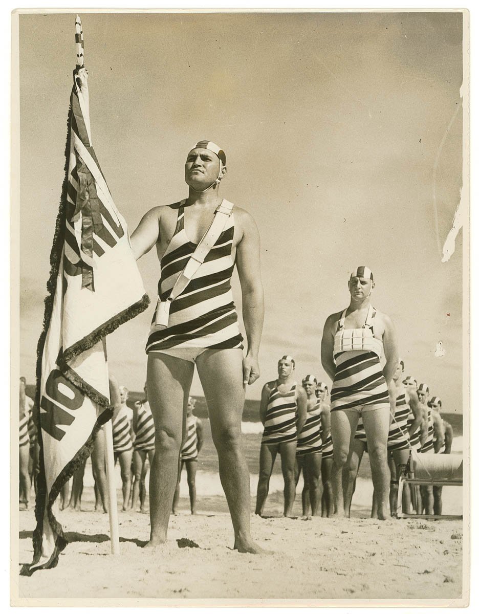 North Bondi team march past, 1930s - by Sam Hood