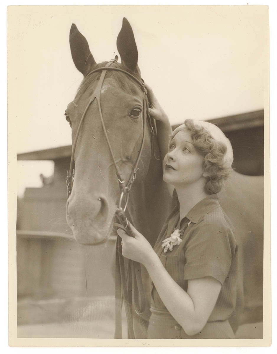 Helen Twelvetrees during filming of "Thoroughbred", Sydney, 1936 - Sam Hood