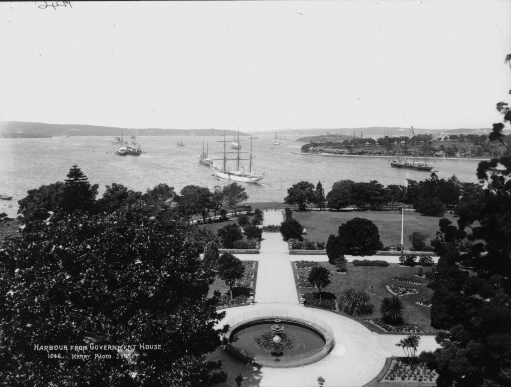 Harbour from Government House, Sydney, Sydney city centre (c. 1900)