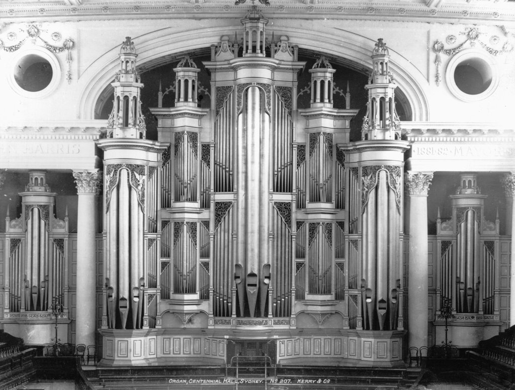 Organ, Centennial Hall, Sydney, Sydney city centre (c. 1900)