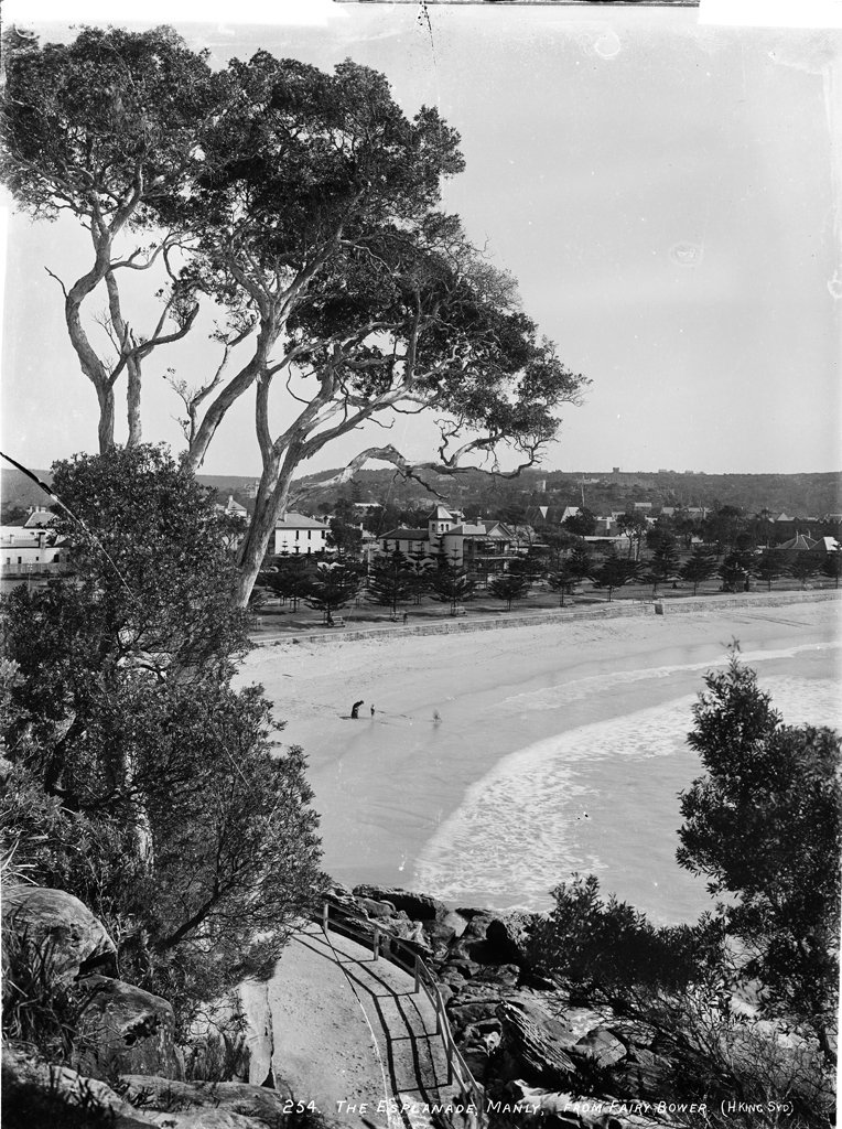 The Esplanade, Manly, from Fairy Bower (c. 1900)