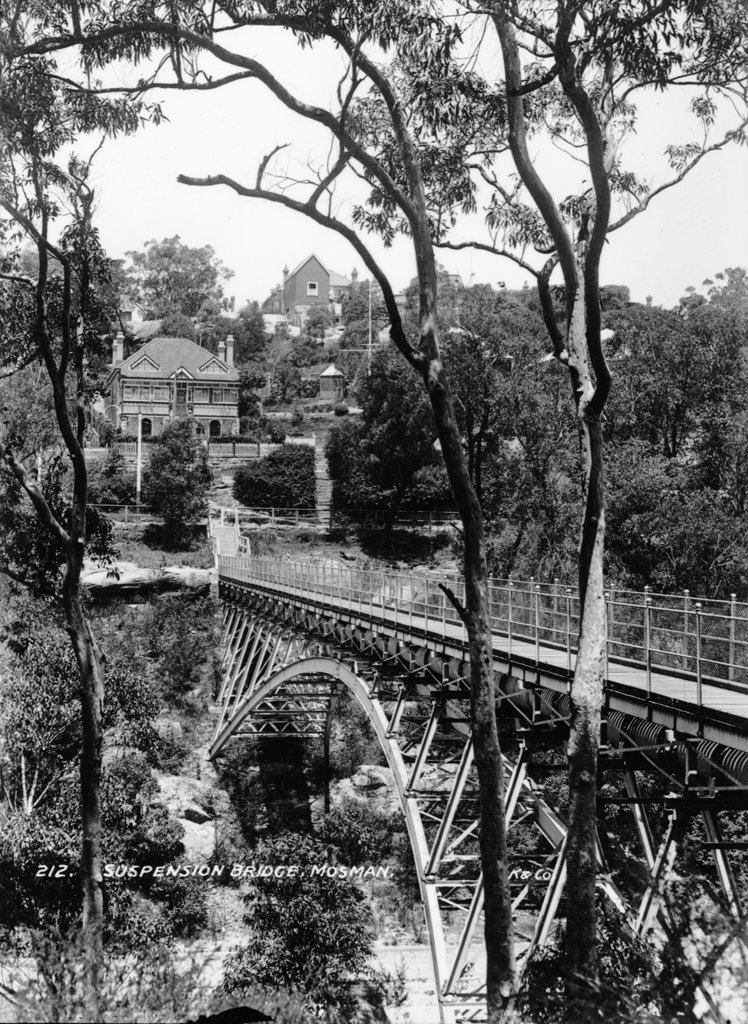 Suspension bridge, Mosman (c. 1900)
