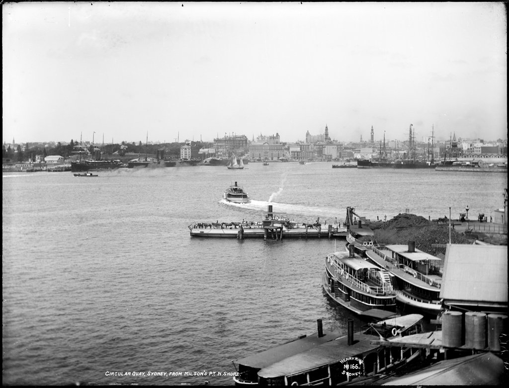 Circular Quay, Sydney from Milson's Point, North Shore (c. 1900)
