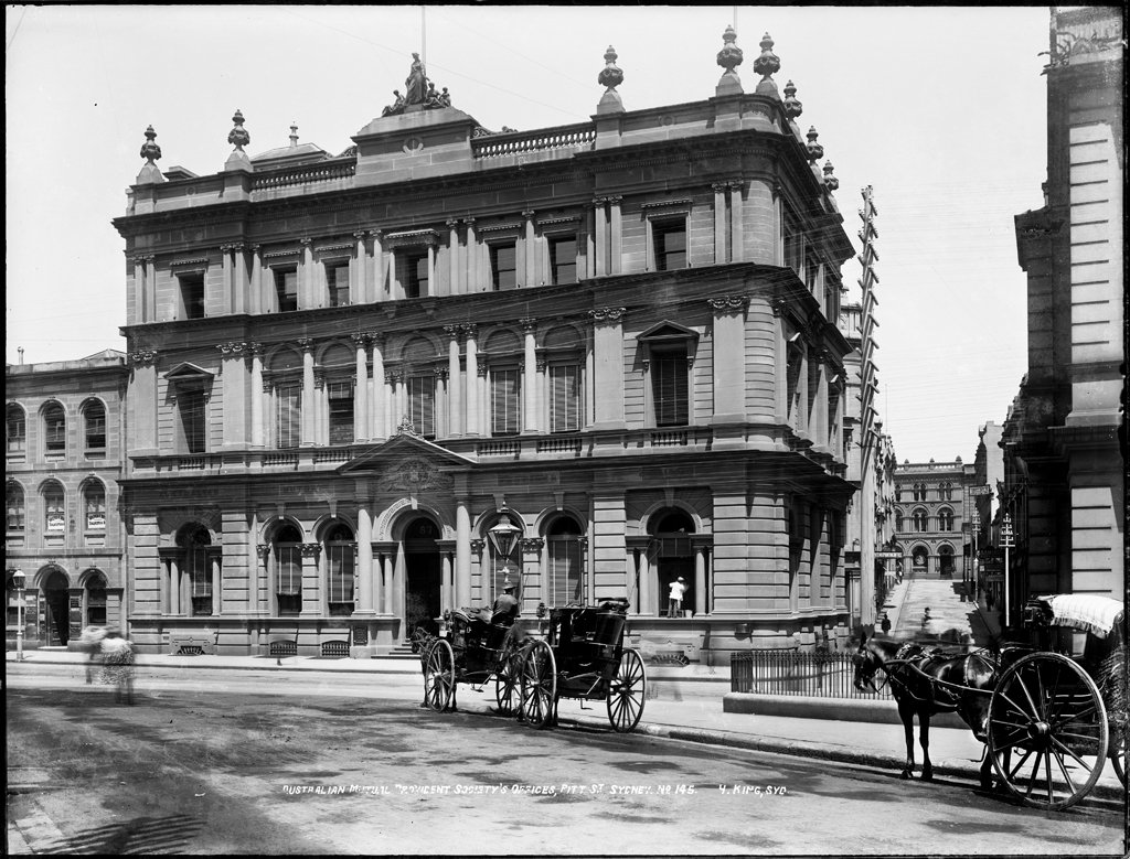 Australian Mutual Provident Society's Offices, Pitt Street, Sydney, Sydney city centre (c. 1900)