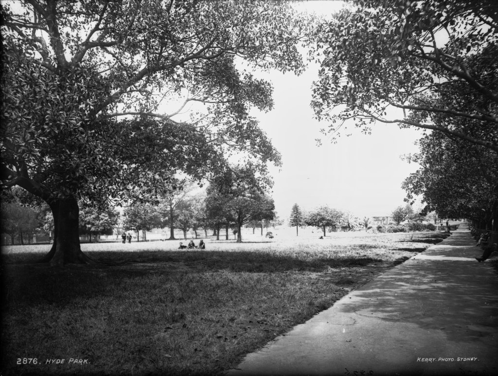 Hyde Park, Sydney, Sydney city centre (c. 1900)