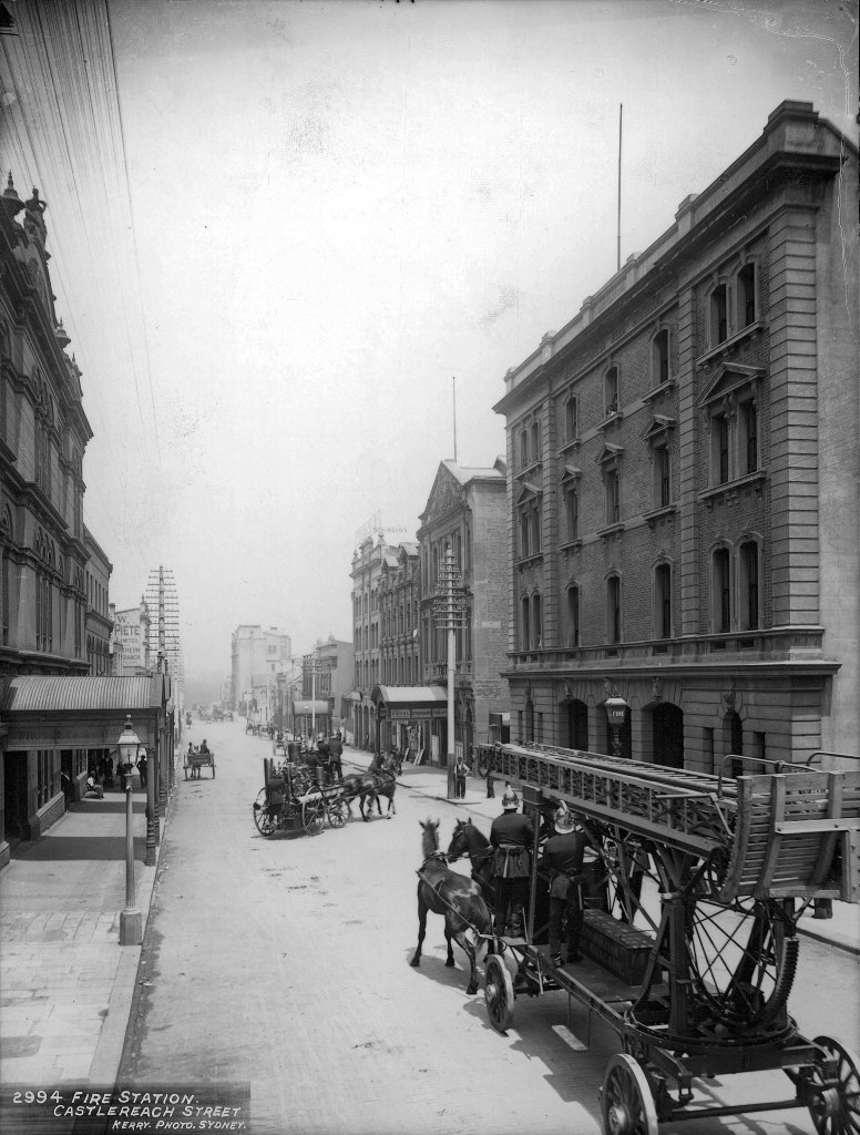 Fire Station, Castlereagh Street, Sydney city centre (c. 1900)