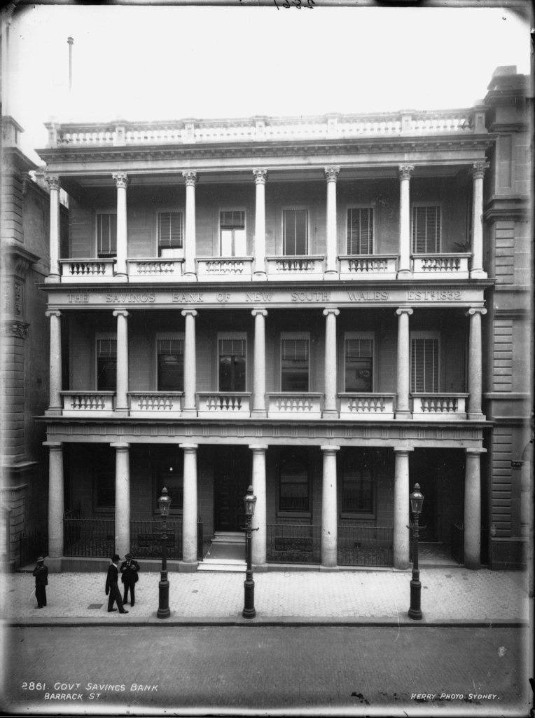 Government Savings Bank, Barrack St, Sydney city centre (c. 1900)
