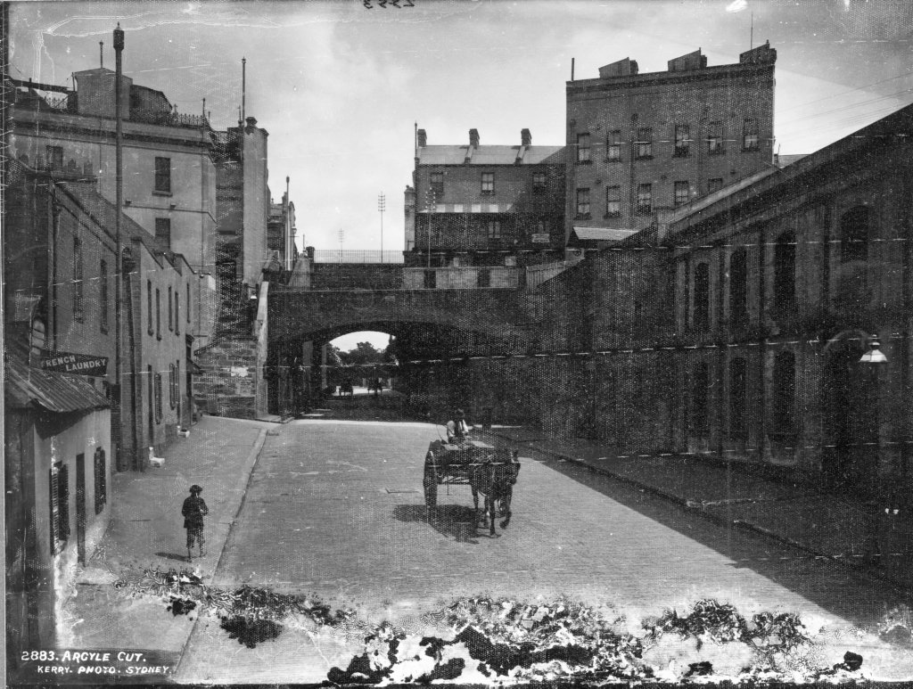 Argyle Cut, The Rocks, Millers Point (c. 1900)