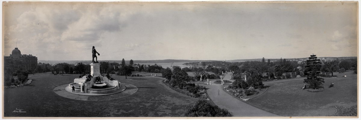 Panorama of Palace Gardens and Farm Cove, 1903 - by Melvin Vaniman, Sydney city centre