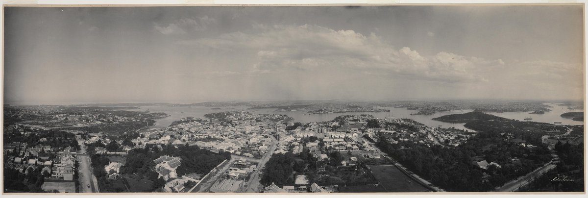 Panorama of Sydney from a balloon, 1904 -by Melvin Vaniman
