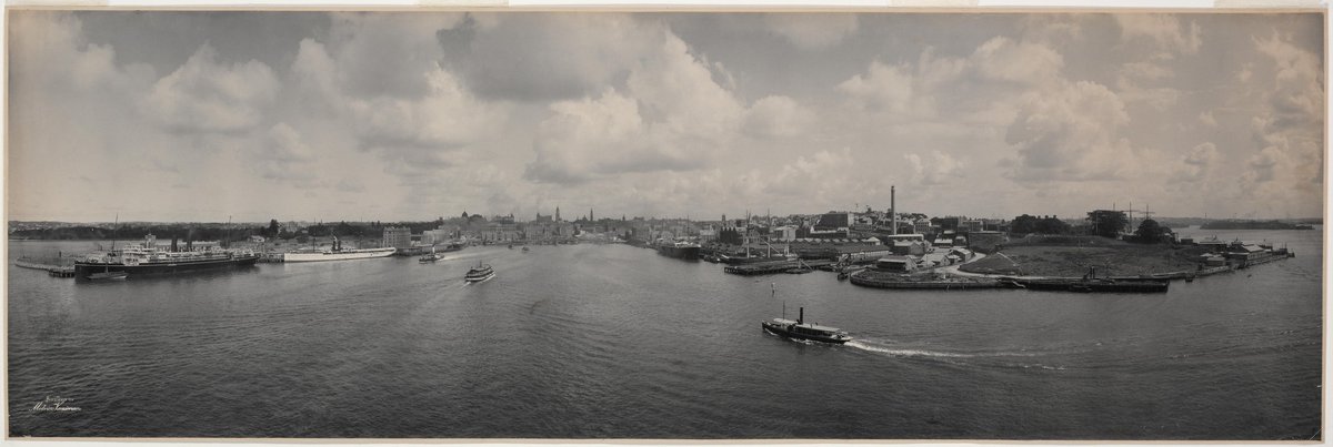 Panorama of Bennelong Point, Circular Quay and Dawes Point, 1904 - by Melvin Vaniman