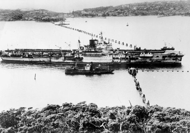 Formidable Sydney Boom (AWM P00444-047), Sydney Harbour (1945)