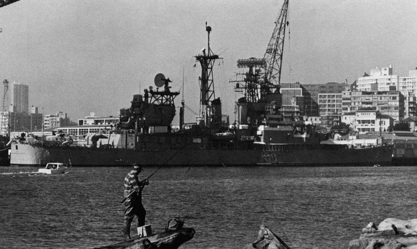 USS Oklahoma City (CG-5) at Sydney, Australia, circa in 1978, Sydney Harbour (1977–78)