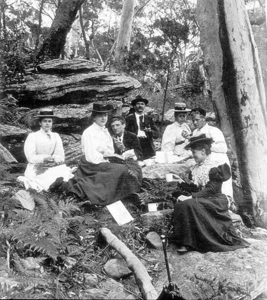 Parsons family picnic group, Georges River, NSW, c.1905. Photographer Unknown, c. 1905